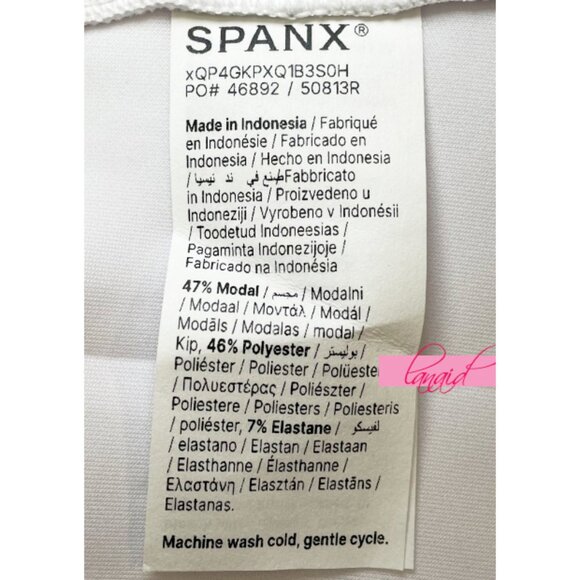 Spanx AirEssentials Polo Tank Vivid White V-Neck Sleeveless Collared Blouse Top - Picture 11 of 12